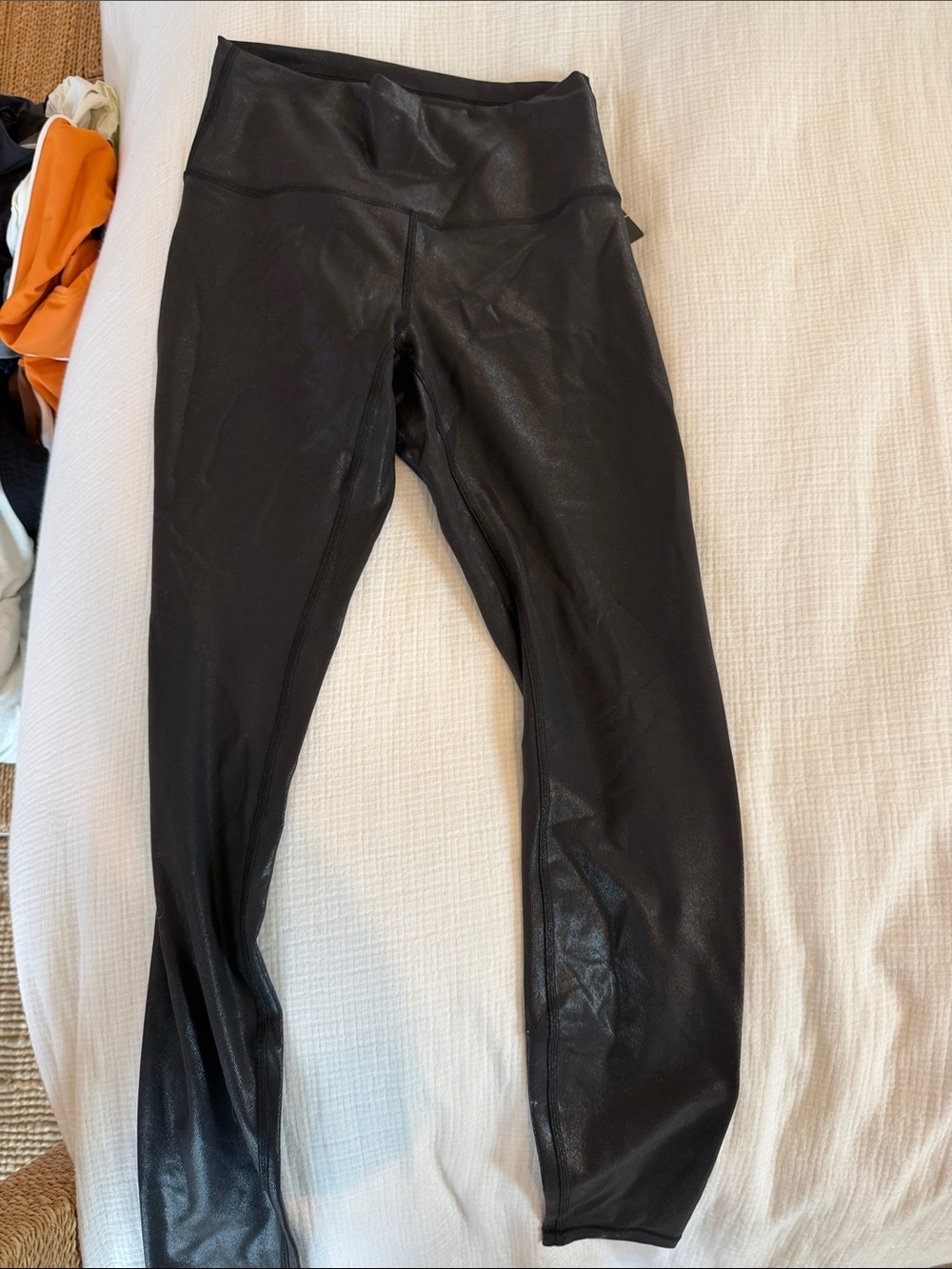 lululemon athletica Black Shiny High-Rise Leggings
